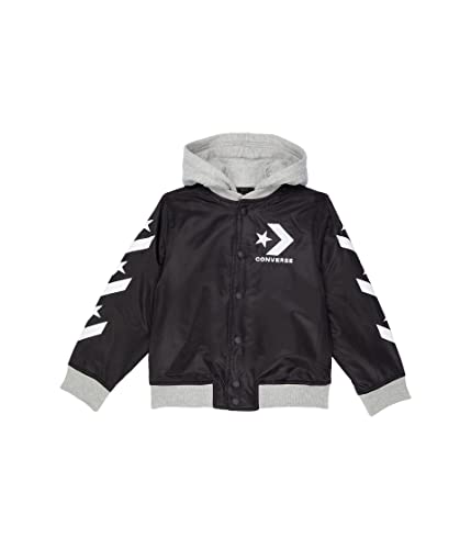 Converse Bomber com capuz Star Chevron (crianças pequenas) preto 5 criança pequena, Preto, 5 Little