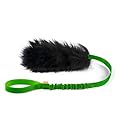 HOWGO Dog Rope Toy,Dog Bungee Chaser 100% Sheepskin,Sheep Smell Tug Toy for All Breeds (Green, Long without Ball)