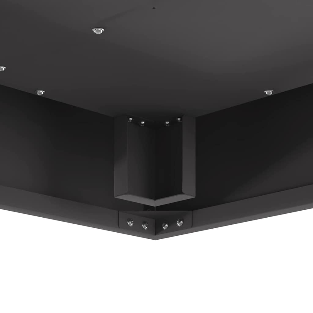 vidaXL Kominek Czarny 60 x 60 x 30 cm Stal, Otwarty piec ogrodowy, prostokątny i przenośny, trwałe rozwiązanie do grilla, stylowe na patio