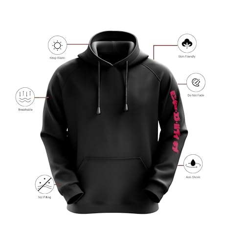 Image of fanideaz Mens Cotton Anime Sleeve Printed Hooded Sweatshrits for Men