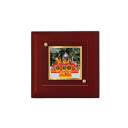Cadre religieux Maa Ka Darbar en or, cadeau spirituel idéal pour célébrations et Pooja