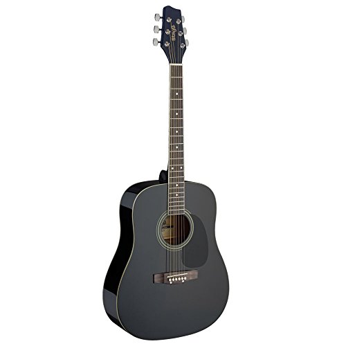 Stagg Sa20D Blk Dreadnought Acoustic Guitar - Black