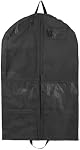 Waterproof Garment Bags, 40 inch Hanging Garment Bags with 3 Zipper Pockets, Foldable Dance Costumes Clothes, Suits Dress Hanging Cover with ID Slot,Travel Storage Bag (Black)