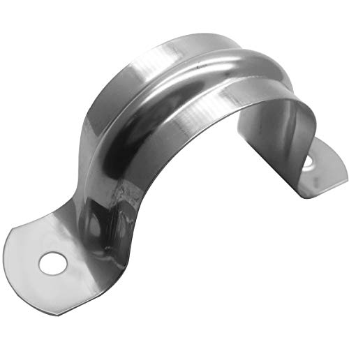 Image of Nge 1.5inch Rigid Pipe Strap Clamp-Two Hole Strap-U Bracket Tube Clip-Stainless Steel Heavy Duty Pipe Fasten Holder-Secures Conduit,20Pcs(50mm), For 1.5in Inner Diameter Water Pipe