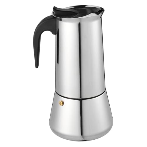 LALADEFIEE 200ml Stainless Steel Pot Maker Espresso Coffee Pot Fine Craftsmanship for Full-bodied Flavor