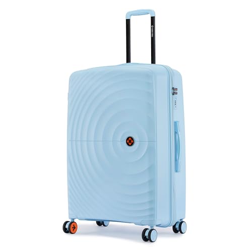 Image of Nasher Miles Polypropylene Spinner Seattle Hard-Sided Check-in Luggage 28 inch | 75cm | 8 Wheels Large Trolley Bag for Travel | Suitcase (Light Blue)