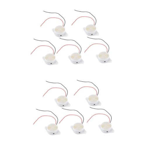 Healvian 10pcs Small Enclosed Buzzer Alarm Electric Sound Buzzer for Industrial Use Motion Sensor Alarm for Sleep