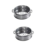 ThisgA 2Pcs Asian Cookware Wooden Cooking Utensils Basket Tray Steamer Basket Steamer Warmer Food...