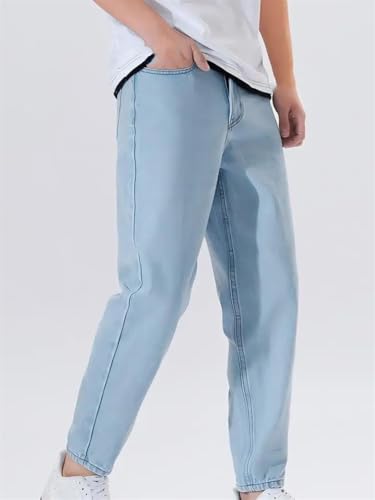 Men's Straight Leg Jeans Spring Fall Casual Style Long Denim Pants for Daily Wear4