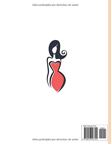 Miniatura 2 de Cuaderno Diseño de Moda Libro de Bocetos Para Diseñadora de moda y estilistas 20 modelos diferentes de siluetas idea de regalo para adultos y