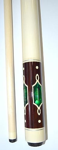 Meucci Sb5-G Handcrafted Billiards Pool Cue Stick + Pro Shaft - Green + Hard Case #TOP2