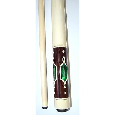 Meucci SB5-G Handcrafted Billiards Pool Cue Stick + PRO Shaft - Green + Hard CASE