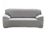 Hotniu Funda Sofa 2 Plazas, Fundas Elastica de Sofá, Fundas para Sofa Ajustables, Antideslizante Protector Cubre Sofa (Dos Plazas, Gris)