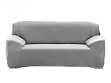 hotniu copridivano elasticizzato, fodera per divano universale, sofa mobili copertura protettore antiscivolo, ideale per poltrone, grigio, 1 posto per 90-140cm