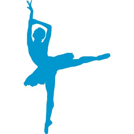Couvercle d'interrupteur bleu danseuse de ballet déco murale - 2