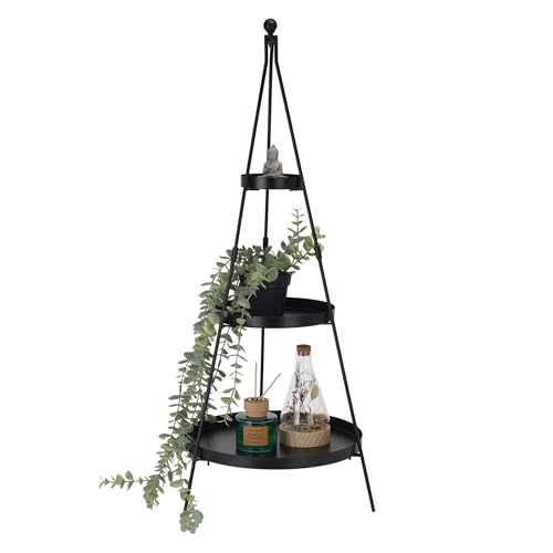 Spetebo Pirámide XXL de metal de 3 pisos, 73 x 30 cm, 3 niveles, para decoración, para plantas, para servir, tamaño grande