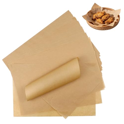 100 Blatt Backpapier Zuschnitte 30x20 cm, Backpapier Ohne PFAS und BPA, Fettdicht & Antihaftbeschichtet, Pergamentpapier für Ofen, Airfryer & Lebensmittelverpackung