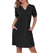 Kormei Women's Boho Flowy Maxi Dress - Short Sleeve, Elastic Waist, Tiered Beach Dress - View #11