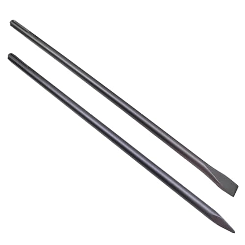 Phyxlyn 18-Inch SDS Max Set, 1 Inch Flat Chisel and Point Chisel, Ideal for Concrete Demolition, Tile Removal Tool for SDS-Max Hammer Drill Attachment, 40Cr Alloy Steel by Phyxlyn - Used condition - US$26.13