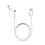 micro usb kabel samsung s8 Kabellänge: 120 cm Adam Elements ACBAD120DMFR3SL 2-in-1 Lightning & Micro USB Sync- & Ladekabel, Metallstecker, 120 cm, silberfarben