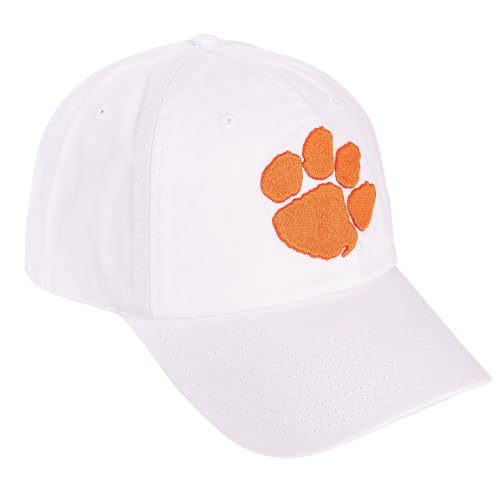 Desert Cactus Clemson University Baseball Hat Tigers Brimmed Embroidered Hats Cap Adjustable Cloth Strap Adult (Style C1) White