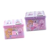 Hohopeti Alcancías de Hojalata para 2 Piezas, Tarro de Ahorro de Monedas Ligero