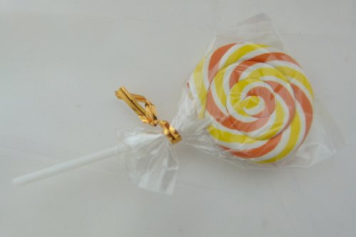 Preisvergleich Produktbild Kawaii Bunte Gelb / Orange Lollipop auf Stick-Eraser