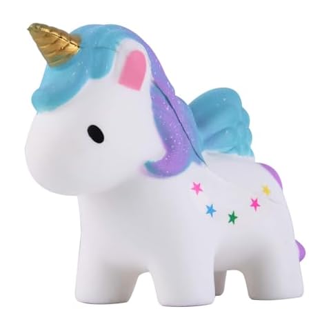 Anboor 5.3" Squishies Unicorn Colored Star Slow Rising Kawaii Scented Squishies Animal Decompression Squeeze Stress Relief Hop Props, Decorative Props Large Collection Toy for Kids 1 Pcs Color Random Cover