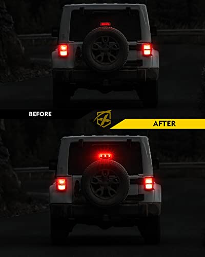 Image of Upgrade High LED 3rd Brake Light Compatible with 07-18 Jeep Wrangler JK JKU | Unique Eagle Claw Design, Brighter, IP68 Waterproof, PC Material, ABS Plastic, Plug N Play