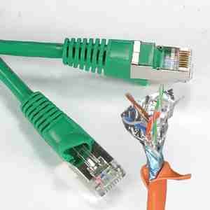 7Ft Cat.5E Shielded Patch Cable Molded Green