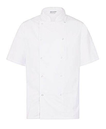 ProLuxe - Chaqueta Chef - Hombre Negro Blanco 3XL