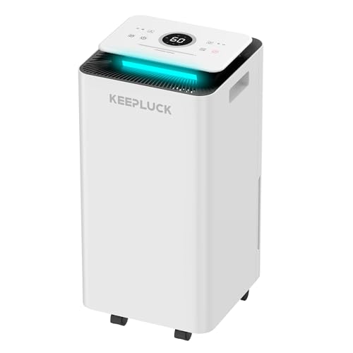 Deshumidificador de 12L/24H, Ideal para 18-24m² (45-60 m³). Con Pantalla Táctil, Ventilación...