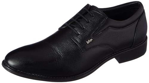 Image of Lee Cooper LC1473E2R Men's Leather Derby Formal Shoes | Lightweight, Comfortable & Stylish Lace-Ups for Office, Business