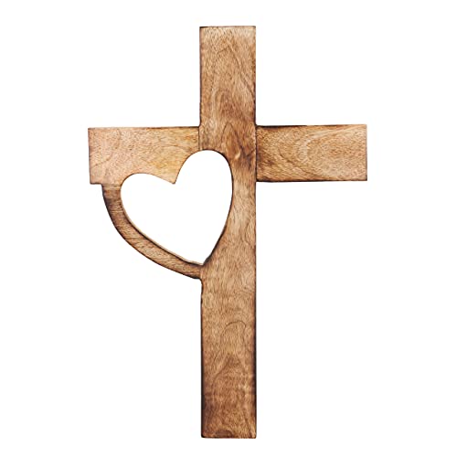 Wandkreuz Herz 15x10 gebrannt Cover