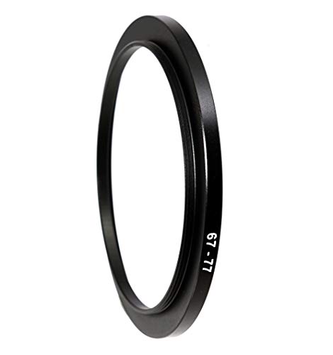 (2 Pcs) Adaptador de anillo Step-Up 67-77MM, anillo adaptador de filtro Step Up 67mm a 77mm, 67mm macho 77mm hembra para lente de cámara DSLR y filtros ND UV CPL infrarrojos miniatura 4