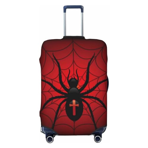 Spider on the Web Luggage Cover Washable Elasticated Luggage Covers for Suitcase tsa Approved Stylish Dust and Scratch Resistant Luggage Case Protector for Kids and Adults -