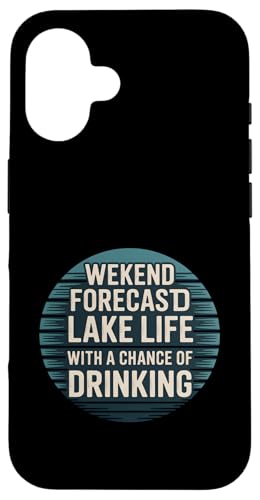 Lake Life Weekend Forecast Funny Say Retro �o�b�W �X�}�z�P�[�X iPhone 16 �p