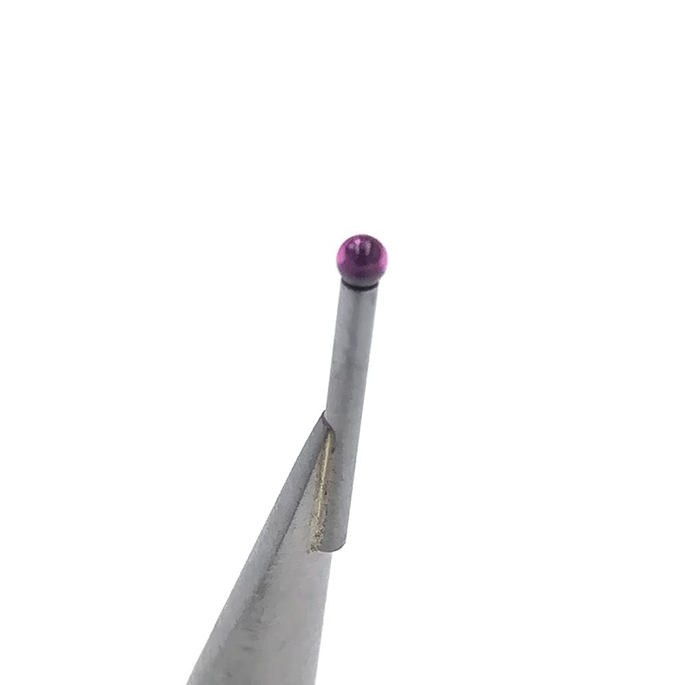 Ball Tip Probe Insert 2mm Ruby Ball Tips 6mm Diameter Shank 80mm Long for Height Gauges (2mm Ruby Ball tip)