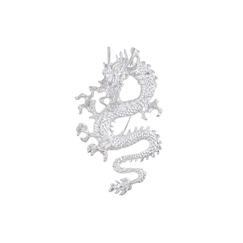 Broche dragon chinois vintage en métal doré pour magnifier vos tenues de femme