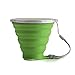 Zeltos 270 ML Tasse d'eau Pliante en Silicone extérieur avec Longe/Couvercle de Voyage rétractable Mini Tasses à café (Color : Green)