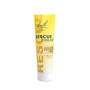 Bach RESCUE Cream, Hydrating Skincare for Hands, Body and Face, Shea Butter, Homeopathic Stress Relief Flower Essences, Fragrance-Free, Paraben-Free, Holiday Stocking Stuffer, 30g