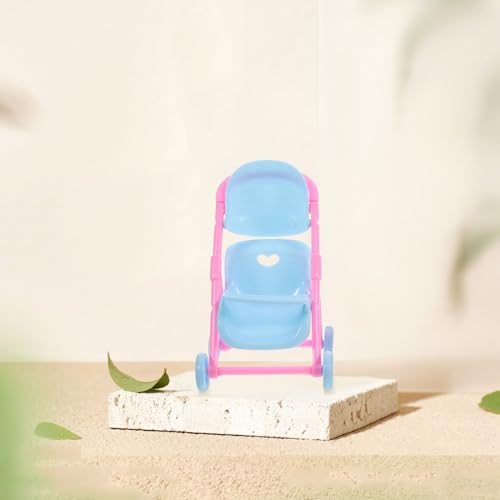 Toyvian 2 Stück Kinderwagen Puppenwagen Puppenzubehör Puppenbuggy Puppenwagen Buggy Puppenkinderwagen Puppenwagen Kutsche Puppen Travel System Kunststoff – Bild 6
