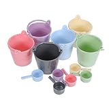 Beaupretty 6 Sätze Teiliges Eimerset mit Schöpfkelle Multifunktionale Gartenspielzeuge und Strandzubehör für Robuste Kunststoff Wassereimer für Kleinkinder und Puppenzubehör