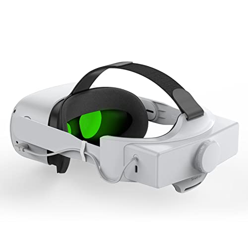 Smatree Elite Strap avec Batterie 10000 mAh Compatible pour Quest 2, Triple Votre Temps de Jeu, avec Coussin de Sangle VR Amovible pour Un Confort amélioré