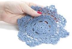 Factory Direct Craft 6" Blue Round Crocheted Doily | 6 Pieces