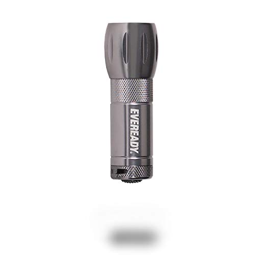 Image of Eveready Compact LED Metal Flashlight - Water Resistant, Includes 3 Super Heavy Duty AAA Batteries, 21 Lumens