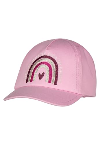 Sterntaler Basecap Regenbogen – Basecap aus Canvas mit Regenbogen-Stickerei, mit Gummizug, pflegeleicht – Perlrosa, Größe 53