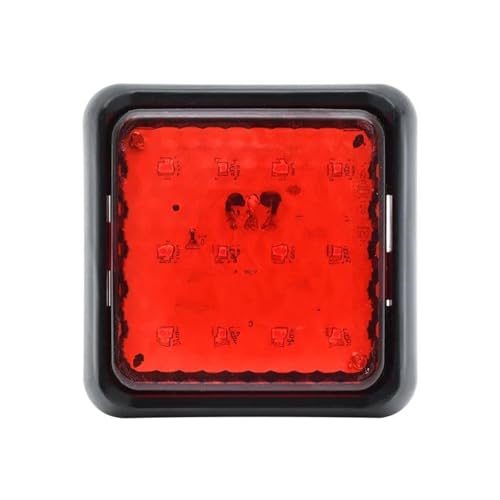 Feu arrière camion 12V 24V bloc optique carré rouge remorque