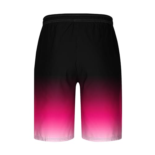 Zeiyignr Men's Swim Trunks Gradient Color Quick Dry Beach Shorts Casual Drawstring Elastic Waist Board Shorts with Pockets2