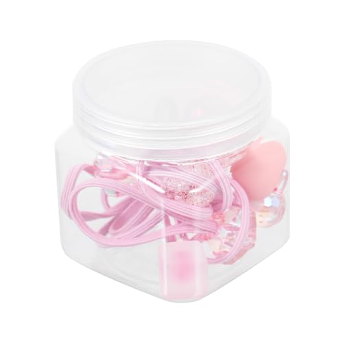 OSALADI 10 Coleteros Elásticos Infantiles Rosa Diseño de Corazones 10 Unidades para Niñas y Bebés Accesorios para Cabello Suaves y Decorativos Uso Diario y Recogido Cómodo
